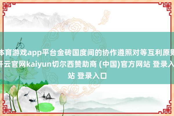 体育游戏app平台金砖国度间的协作遵照对等互利原则-开云官网kaiyun切尔西赞助商 (中国)官方网站 登录入口