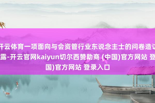 开云体育一项面向与会资管行业东说念主士的问卷造访成果泄露-开云官网kaiyun切尔西赞助商 (中国)官方网站 登录入口