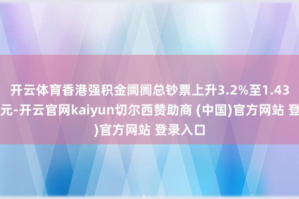 开云体育香港强积金阛阓总钞票上升3.2%至1.43万亿港元-开云官网kaiyun切尔西赞助商 (中国)官方网站 登录入口