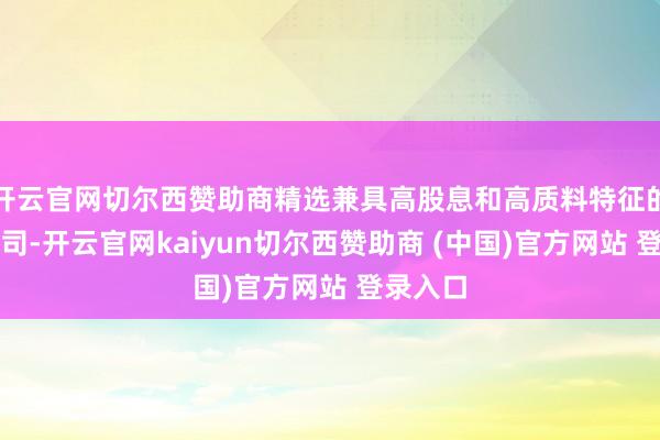 开云官网切尔西赞助商精选兼具高股息和高质料特征的上市公司-开云官网kaiyun切尔西赞助商 (中国)官方网站 登录入口