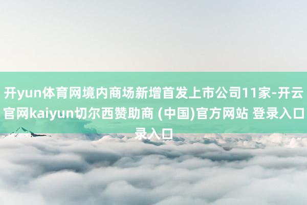 开yun体育网境内商场新增首发上市公司11家-开云官网kaiyun切尔西赞助商 (中国)官方网站 登录入口